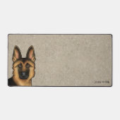 Tête De Berger Allemande Noire Et Tan Et Nom Perso (Recto)