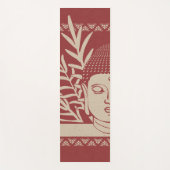 Tête de Bouddha avec paume - Tapis de yoga Ruby + (Devant)