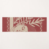 Tête de Bouddha avec paume - Tapis de yoga Ruby + (Devant (Horizontal))