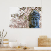 Tête de Bouddha contre affiche Sakura Cherry Bloss (Cuisine)