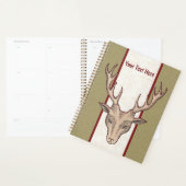 Tête de cerf Brown mâle Antlers Etched Visage (Devant avec enveloppe)