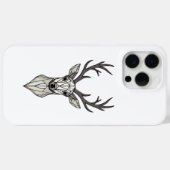 Tête de Cerf Géométrique Coque iPhone 15 Pro Max M (Verso (horizontal))