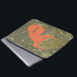 Tête de cerfs communs et sac de l'électronique de<br><div class="desc">Un sac de l'électronique comportant une illustration d'un cerf commun orange se dirigent au-dessus d'un arrière - plan de camouflage.  Personnalisez avec votre nom.</div>