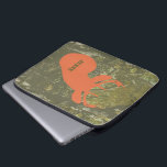 Tête de cerfs communs et sac de l'électronique de<br><div class="desc">Un sac de l'électronique comportant une illustration d'un cerf commun orange se dirigent au-dessus d'un arrière - plan de camouflage.  Personnalisez avec votre nom.</div>