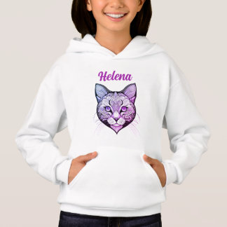 Tête de chat dégradé de bleu-violet