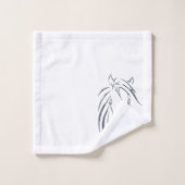 Tête de cheval en argent (Gant de toilette)