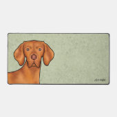 Tête de chien pointer hongrois Vizsla avec nom ver (Recto)