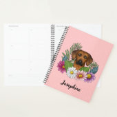 Tête de chien Rhodesian Ridgeback Coloral rose flo (Devant avec enveloppe)