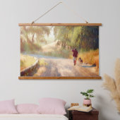 TÊTE DE CHIEN Tapisserie murale en bois (Chambre à coucher)