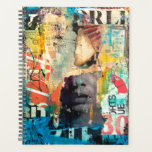 Tête de collage<br><div class="desc">Collage Head par Erin Ashley. Il présente un style grincheux avec des coupures de journaux et de papier disposées les unes sur les autres. | 140547GG</div>