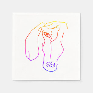 Tête de Dachshund, serviettes en papier dessin d'a