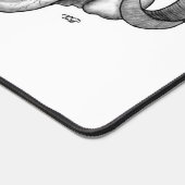 Tête de diable crâne noir et blanc (Coin)