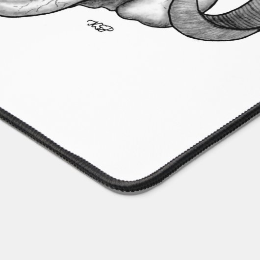 Tête de diable crâne noir et blanc (Coin)