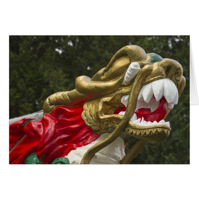 Tête de dragon de bateau chinois, Stanley Park (Devant horizontal)