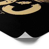 Tête de lion Courage motif imprimé affiche (Coin)