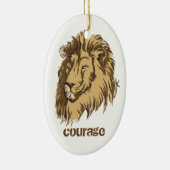 Tête de lion personnalisation Courage ornement per (Droite)
