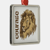 Tête de lion personnalisation Courage ornement per (Droite)