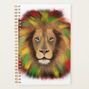 Tête de lion rasta rouge jaune vert dessin Jamaïqu