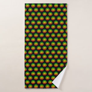 Tête de lion rasta rouge jaune vert dessin Jamaïqu