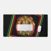 Tête de lion Rasta rouge jaune vert dessin Jamaïqu (Clavier et souris)