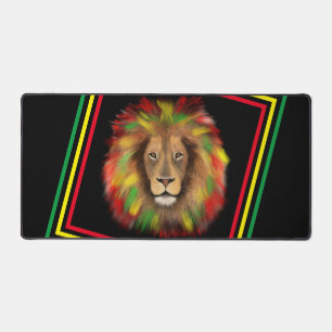 Tête de lion Rasta rouge jaune vert dessin Jamaïqu