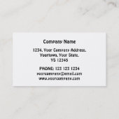Tête de lion rose carte de visite blanc (Dos)