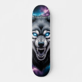 Tête de loup grognant Skateboard (Devant)