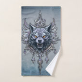 Tête de loup mystique. (Serviette à main)