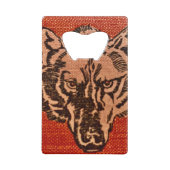 Tête de loup sur le rouge (Dos)