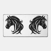 Tête de magnifique cheval noir   (Recto)