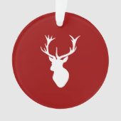 Tête de mâle de cerfs communs de Noël rouge et (devant)