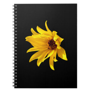Tête de marguerite jaune Carnet spirale héliénium