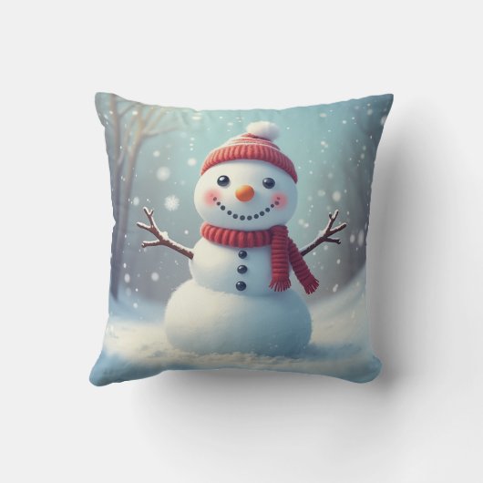 Tête de neige de Noël Coussin (Verso)