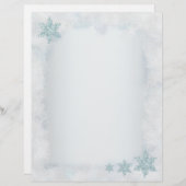 Tête de Noël modèle enneigé Snowflake (Devant / Derrière)