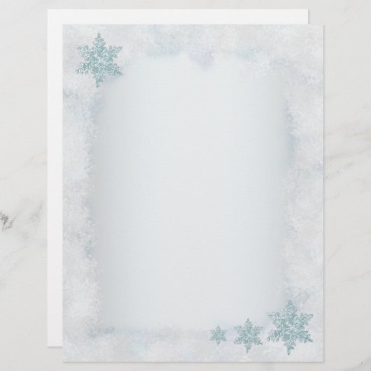 Tête de Noël modèle enneigé Snowflake (Devant / Derrière)