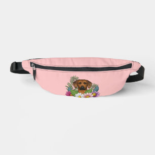 Tête de Ridgeback de Rhodésie Fleurs Colorées sur