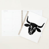 Tête de taureau noir minimaliste silhouette de bœu (Devant avec enveloppe)