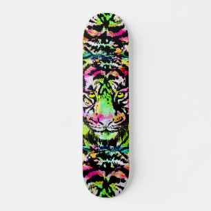 Tête de tigre colorée - Tiger Skateboard
