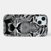 Tête de tigre noir et blanc (Verso Horizontal)