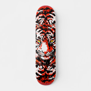 Tête de tigre rouge réaliste - Tiger Skateboard