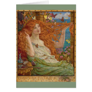 Tête rouge Vintage et papillons