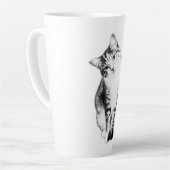 Tête Tilt Tabby Chat Monochrome Art Mug (Angle gauche)