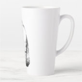 Tête Tilt Tabby Chat Monochrome Art Mug (Droite)