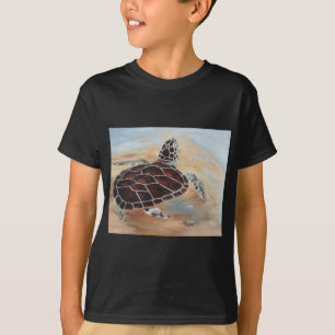 Tête vers le haut de T-shirt de tortue