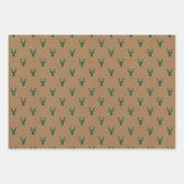 Têtes de cerfs rustiques Feuilles de papier d'enve (Devant)