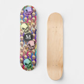 Têtes de crâne colorées - Monogram Skateboard (Recto)