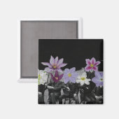 Têtes de fleurs dans l'espace - Aimant (Recto/Verso)