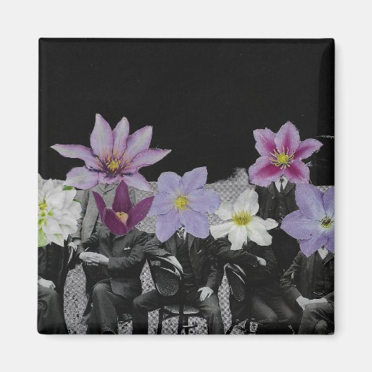 Têtes de fleurs dans l'espace - Aimant (Devant)