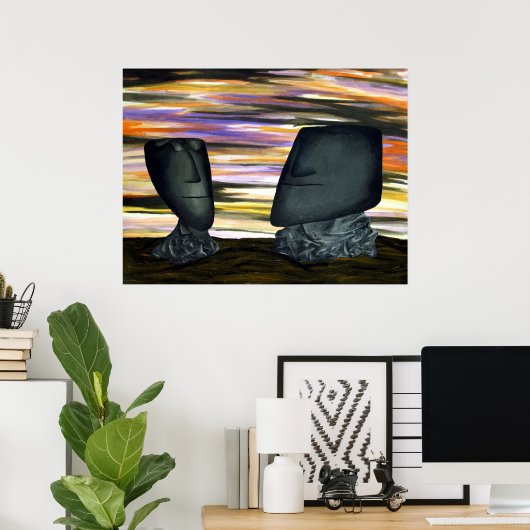 Têtes de rêve écornées, impression (Bureau à domicile)