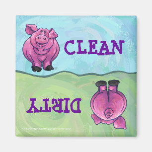 Têtes et sentiers Pig Dirty Propre Magnets